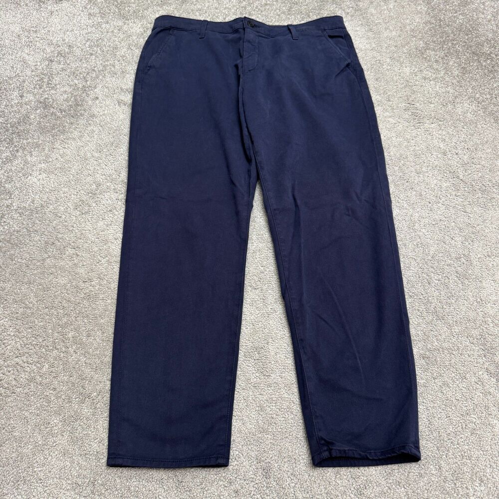 AG Adriano Goldschmied The Caden Tailored Trouser Pants Womens 32R Navy Stretch